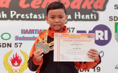 Siswa SDIT Al Hasanah Bengkulu Raih 2 Perunggu Ajang Fun Swimming Championship Se-Sumatra 2020