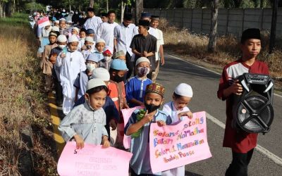 Murid SDIT Al Hasanah 2 Gelar Pawai Sambut Ramadhan 1443 H
